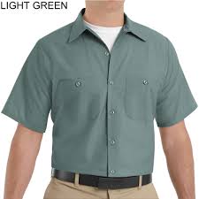 Red Kap Sp24 Mens Industrial Work Shirt Short Sleeve
