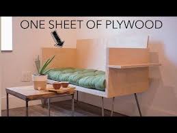 Diy Modern Sofa How To With 1 Sheet Of Plywood Youtube Furniture Couch Design Plywood Sheets