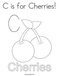 C Is For Cherries Coloring Page Twisty Noodle Coloring Pages Fruit Coloring Pages Food Coloring Pages