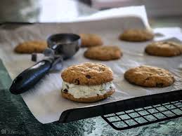 You don't need to make the outer layer from scratch, just use your favorite if you want a more traditional ice cream sandwich, you can make these classic gluten free ice cream sandwiches. Gluten Free Chocolate Chip Cookie Ice Cream Sandwiches Gfjules Makes It Easy