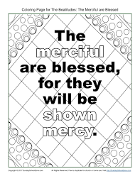 The Merciful Beatitudes Coloring Page On Sunday School Zone Beatitudes Coloring Pages Bible Coloring Pages