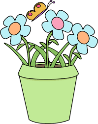 Gardening Flower Pot Clip Art Gardening Flower Pot Image In 2020 Flower Clipart Flower Art Blue Flowers Images