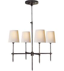 Visual Comfort Tob5002bz Np Thomas O Brien Bryant 4 Light 26 Inch Bronze Chandelier Ceiling Light