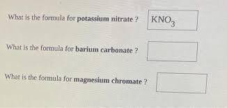 It is an ionic salt of potassium ions k + and nitrate ions no 3 −, and is therefore an alkali metal nitrate. What Is The Formula For Potassium Nitrate Kno3 What Chegg Com