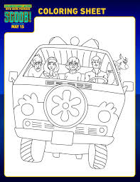 Scooby doo mystery machine coloring page. Scoob Movie Printable Activity Pages Laptrinhx News