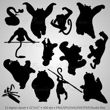 Black And White Kung Fu Panda Logo Buy 2 Get 1 Free Digital Clipart Kung Fu Panda Silhouettes Etsy In 2020 Digital Clip Art Clip Art Silhouette Art