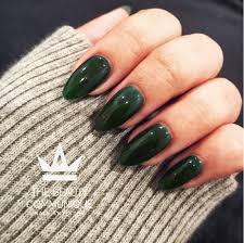 Our selection of acrylic polish is both long lasting and affordable. Forest Green Almond Nails Green Nails Dark Green Nails Oval Nails