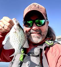 Catching crappies and gills at shoreline with chart/white shad