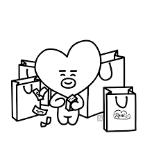 How to draw bt21 tata bts v persona youtube. 31 Bts Bt21 Coloring Picture Ideen Ausmalen Zeichnungen Ausmalbilder
