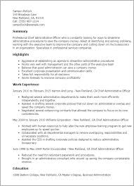 Chief Administrative Officer Resume Template Best Design Tips Myperfectresume