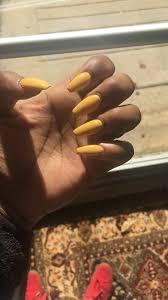 2020 popular 1 trends in beauty & health, home & garden, jewelry & accessories, apparel accessories with coffin nail shape and 1. Yellow Coffin Shaped Nails Coffin Shape Nails Yellow Nails Almond Acrylic Nails