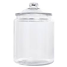 Anchor hocking 85545r 1/2 gallon glass jar with lid. Anchor Hocking 2 Gal Round Glass Cookie Jar 9 3 8 Dia X 13 3 8 H