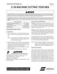 Maybe you would like to learn more about one of these? Esab C 58 Machine Cutting Torches User Manual Manualzz