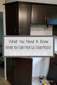 General Finishes Gel Stain Tutorial Cheap Cabinet Refinishing Stained Kitchen Cabinets Gel Stain Kitchen Cabinets Refinishing Cabinets
