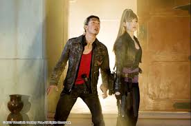 The two of them start to run up to goku's house to stop the king's men. Dragonball Evolution Picture 70