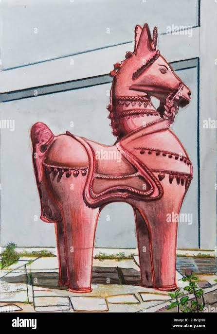 Terracotta horse, india hi-res stock photography and images - Alamy