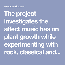 Music And Plants Science Project Education Com Plants Science Project Plant Science Science Fair Projects