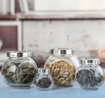Wholesale Nuts Food Candy Manson Glass Storage Jar with Stainless Steel Lid