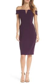 Vince Camuto Off The Shoulder Crepe Dress Cocktail Dresses With Sleeves Dresses Crepe Dress