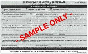 Onguard insurance offers affordable auto insurance for drivers without a license. Texas Driver Education Certificate De 964 Parent Taught Course