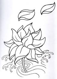 Fantasy Lotus Outline By Vikingtattoo Lotus Flower Tattoo Design Flower Drawing Flower Tattoo Designs