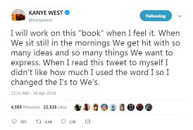 Kanye west is having an ongoing kanye moment on twitter (six hours and counting), where he's tweeted about his support of president donald trump, 2024 presidential ambitions. Kanye West S 6 Ridiculous Twitter Eras From Water Bottle Hate To Stop Playing Chess With Life The Washington Post