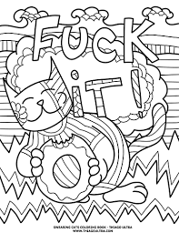 Cursing cat coloring book for adults. F Ck It Free Page Sample Swearing Cats Coloring Book Superhero Coloring Pages Cat Coloring Book Coloring Books