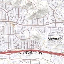 Russell Valley Topo Map CA, Los Angeles County (Thousand Oaks Area)