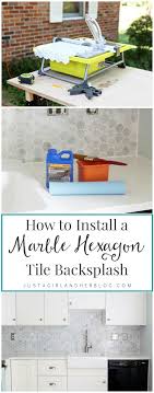 How to install a mosaic tile backsplash. How To Install A Marble Hexagon Tile Backsplash Abby Lawson
