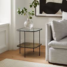 Square iron and glass newman side table from lamps plus, $540.91 4. Marley Foxed Side Table