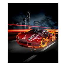 Hot Car Fantasy Poster Fire Animation Car Posters Fantasy Posters
