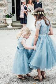 How Beautiful Are These Such A Soft Shade Of Blue Jurken Voor Bloemenmeisjes Jr Bruidsmeisje Jurken Bruidsmeisjesjurken