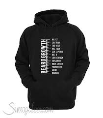 Beard Growth Chart Hoodie From Surrogatees Top Hundreds