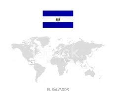 This underrated destination appeals to those looking to get off the beaten path of central american travel and dive into a multifaceted country with a taste for adventure. Flagge Von El Salvador Und Bezeichnung Auf Weltkarte Clipart Bilder Vektor