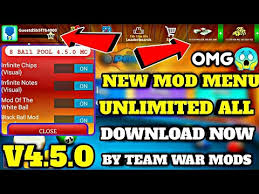 Bersaing dengan pemain dari seluruh dunia online. Mega Mod V4 5 0 8 Ball Pool 21 Features Mod Menu By Team War Mods Download Link In Description Youtube