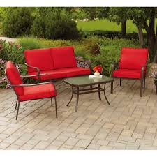 The cheapest offer starts at £150. Cushioned 4 Piece Patio Conversation Set Red Tables And Chair Outdoor Dining Ebay