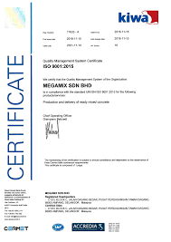 To the greatest extênt possible, malaysian standards are aligħed to or are adoption of international standards. Iso 9001 2015 Certification Megamix Sdn Bhd