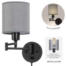 Kira home cambridge swing arm wall lamp. 8 Mo Finance Haitral Grey Plug In Wall Lamps Swing Arm Wall Abunda