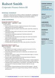 # tasks frequency descriptions requirement. Corporate Finance Intern Resume Samples Qwikresume