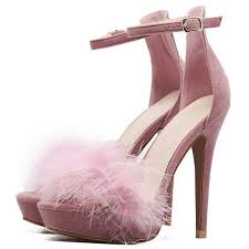 Pink Feather Embellished Ankle Strap Stiletto Velvet Sandals 34 Liked On Polyvore Featuring Shoes Sandals Mit Bildern Samtschuhe Sandalen Mit Absatz Fesselriemchen