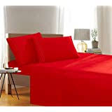 Sweet home collection 1500 supreme collection extra soft sheets set. Amazon Com 1500 Supreme Collection Bed Sheet Set Extra Soft Elastic Corner Straps Deep Pockets Wrinkle Fade Resistant Hypoallergenic Sheets Set Luxury Hotel Bedding Queen Red Home Kitchen
