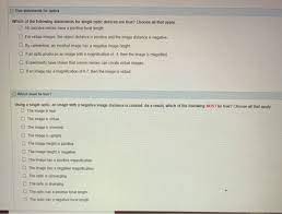 Nov 15, 2007 · the factors include, but are not limited to, the following: True Statements For Optics Which Of The Following Chegg Com