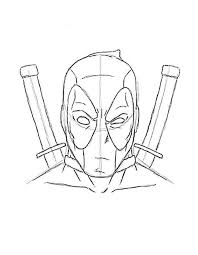 Deadpool Face Coloring Pages In 2020 Deadpool Face Coloring Pages Cute Coloring Pages