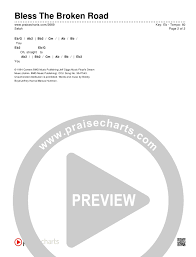 Bless The Broken Road Chord Chart Editable Selah