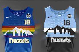Mitchell & ness dikembe mutombo denver nuggets swingman jersey blue. These Fan Made Denver Nuggets Jersey Designs Are The Best You Ll See Denver Stiffs