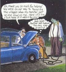 Image Shared By Alma Vidrio Find Images And Videos About Broken Frankenstein And Mad Scientific On We Heart It Th Cartoon Jokes Funny Cartoons The Far Side