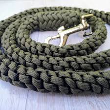 A 4 foot leash would therefore require two, 11,25 foot cords. Braided Paracord Dog Leash Eco Friendly Designer Lead Traffic Lead