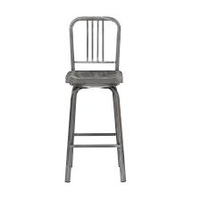 52 x 50 x 78 c. Stylewell Kipling Gunmetal Gray Metal Swivel Bar Stool With Back 17 52 In W X 45 67 In H Cm806r 30 Gmg The Home Depot In 2021 Bar Stools With Backs Bar Stools Swivel Bar Stools