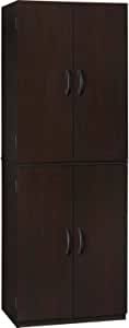Mainstays storage cabinet check price ! Amazon Com Mainstay Storage Cabinet Cinnamon Cherry Spacious Ample Storage For Kitchen Accessories And Pantry Items Behind Four Doors Ergonomic Door Handles For Easy Grip Access Easy Assembly Furniture Decor