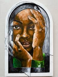 This painting is so realistic, even up close! We love how majestic it is in  person. Daniel Dust, "Fire Rising", Acrylic